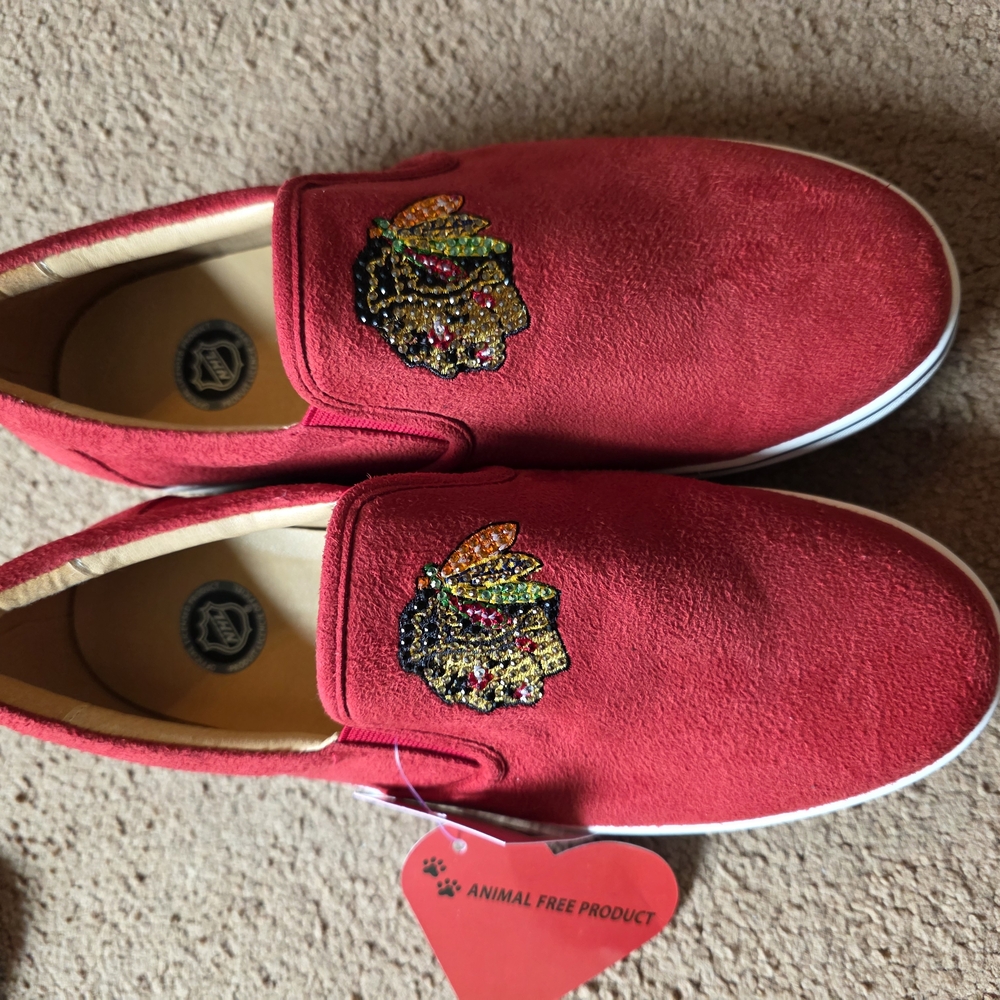 Red Slip-On Women's Sneakers